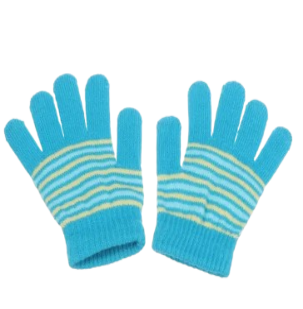 Gants Rayés d'Hiver pour Enfants